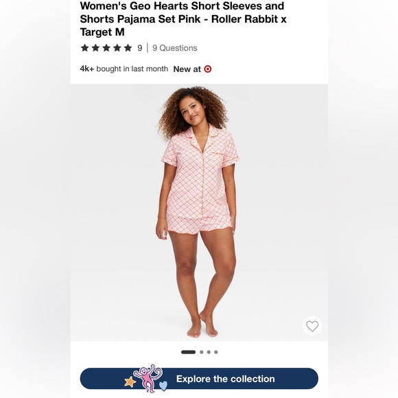 Roller Rabbit Other - Roller Rabbit x Target Geo Hearts Short Sleeves and Shorts Pajama Set!!!